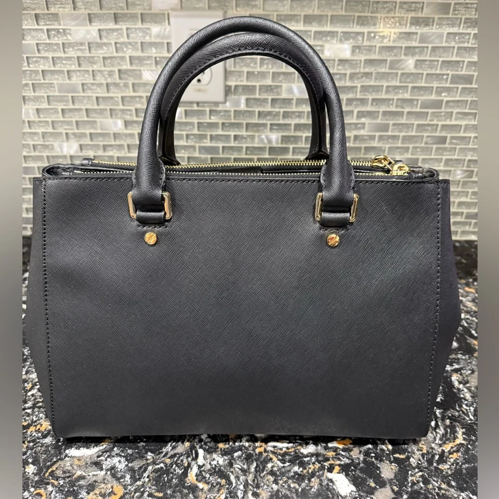 Michael Kors Sutton Black Leather Tote Bag - Picture 9 of 9